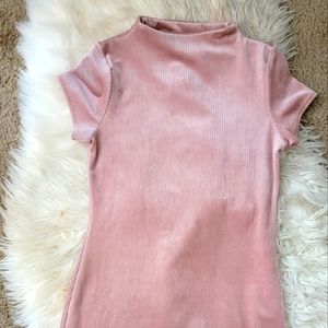 Cute mauve suede dress